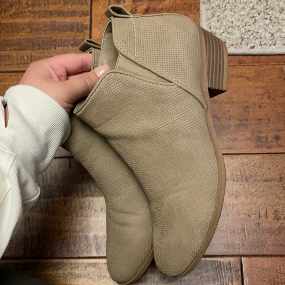Beige booties